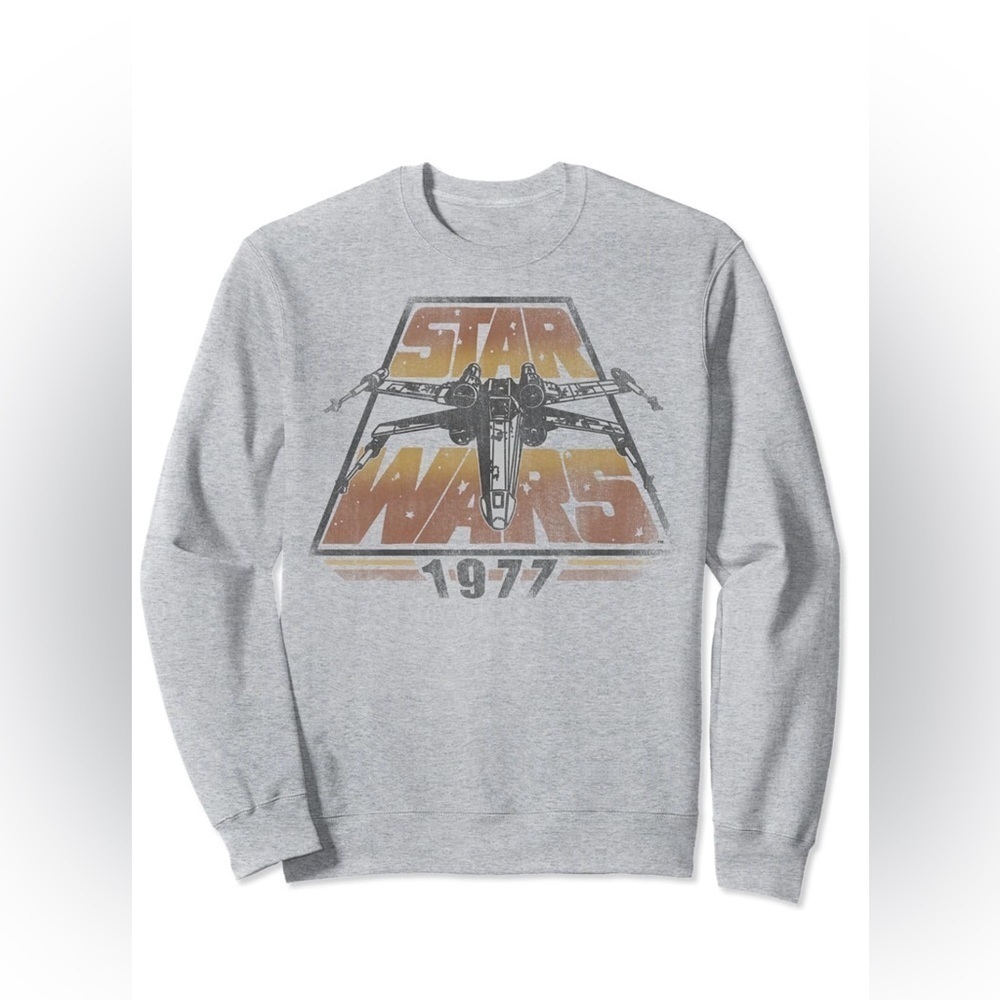NWT - Star Wars X-Wing 1977 Vintage Retro Graphic Sweatshirt - Unisex - XXL